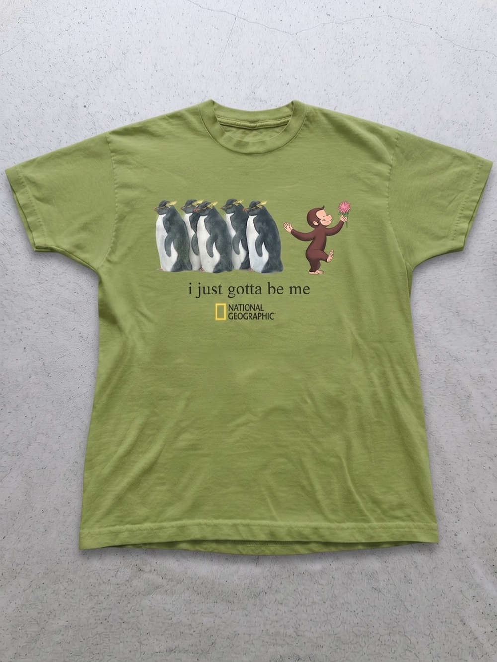 Green Curious George Penguin Graphic Tee
Gildan T-Shirt Unisex